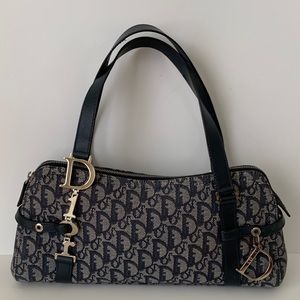 SOLD* Dior Shoulder Bag: Navy, Canvas, Vintage